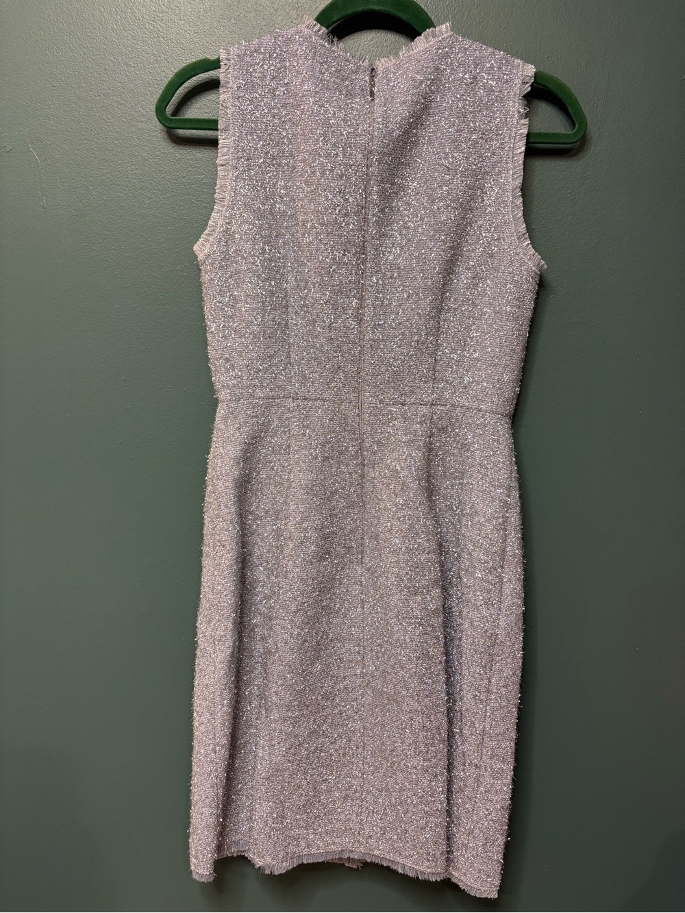 kate spade Silver Sparkle Sleeveless Midi Sheath Dress 2 New without tags - Picture 5 of 6